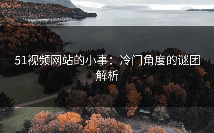 51视频网站的小事：冷门角度的谜团解析