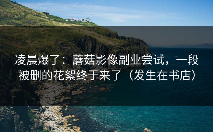 凌晨爆了：蘑菇影像副业尝试，一段被删的花絮终于来了（发生在书店）